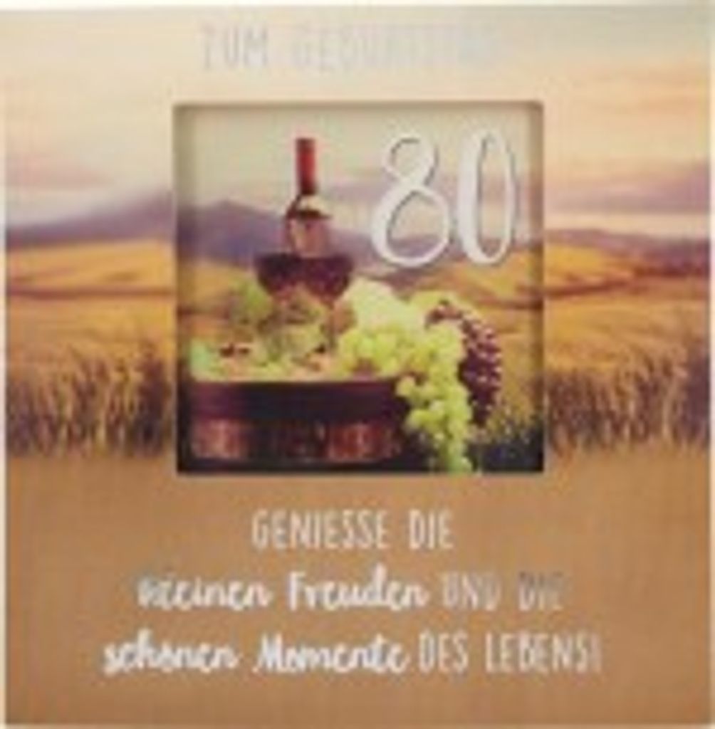 Geburtstagskarte Klappkarte 3D mit Musik /& Licht Zum Geburtstag 80…