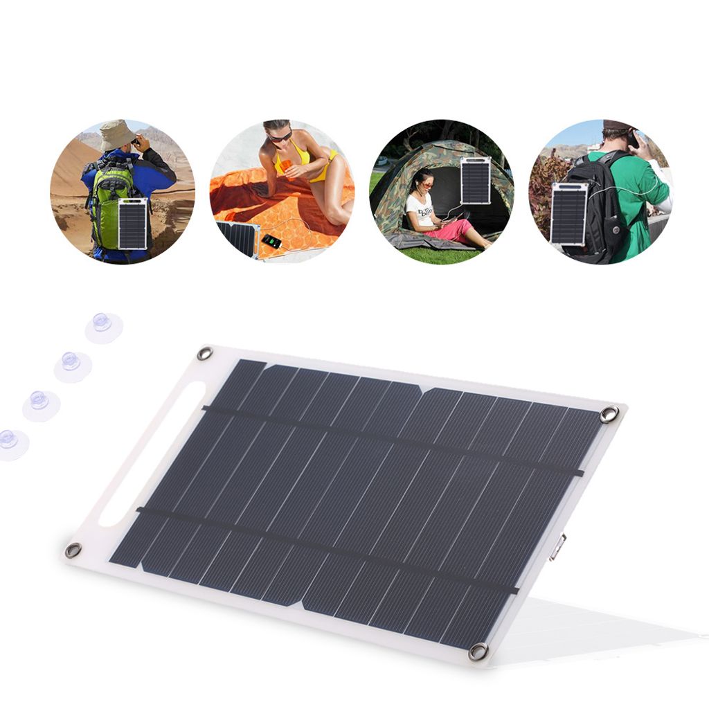 20W Solar Solarmodul Faltbares Solarpanel USB Handy Ladegerät Camping Wandern