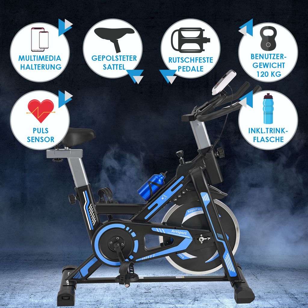 Speedbike mit LCD Display Riemenantrieb /& stufenloser Widerstand ULTRAPOWER SPORTS Heimtrainer Fahrrad mit 10 kg Schwungrad Ergometer inkl
