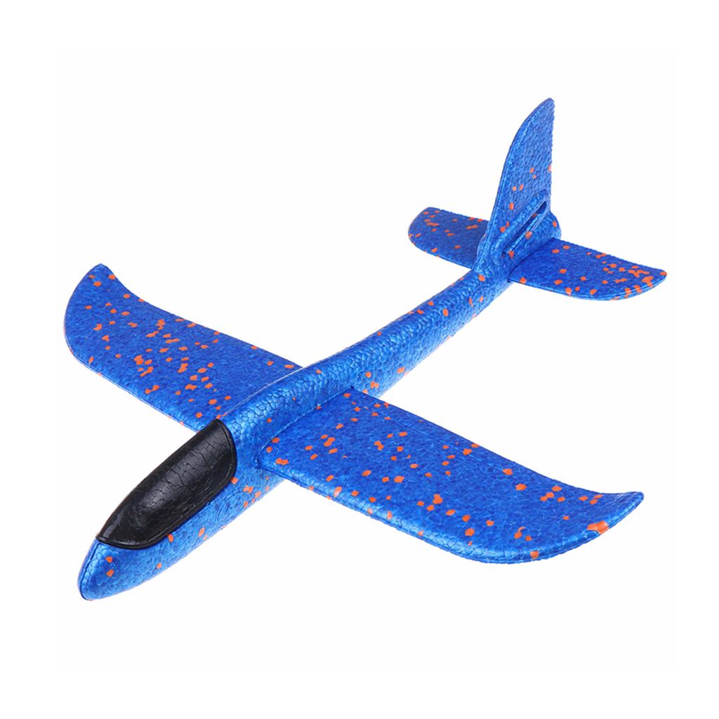 Manuelles Wurfspiel Geburtstagsgeschenk Flugzeug Spielzeug Kinder Schaum Segelflugzeug Outdoor-Sports Flugzeug Spielzeug Werfen Fliegen Modell Segelflugzeug Blue