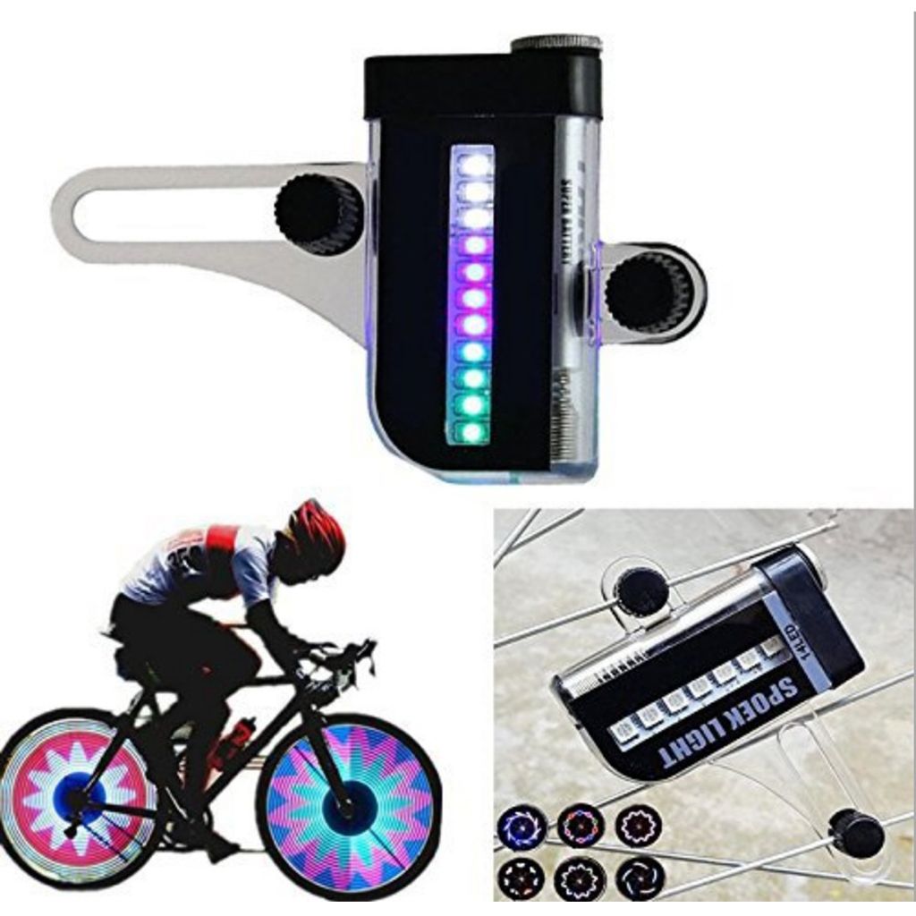 30 Muster 7 LEDs Fahrrad Rad Speichenlicht Radfahren Reifen Dekor Lampe