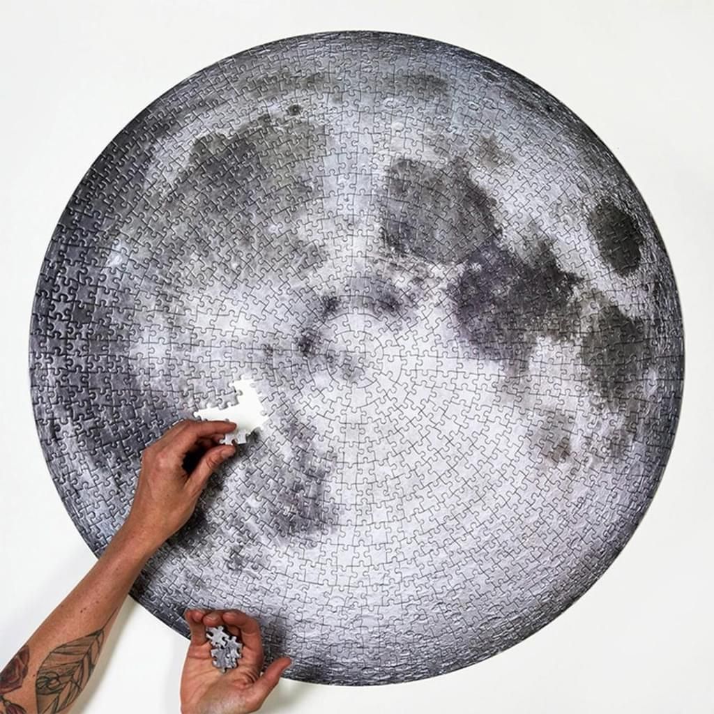 Kreative runde Mond Erde Planeten Puzzles Dekompression Spielzeug 1000 Stück