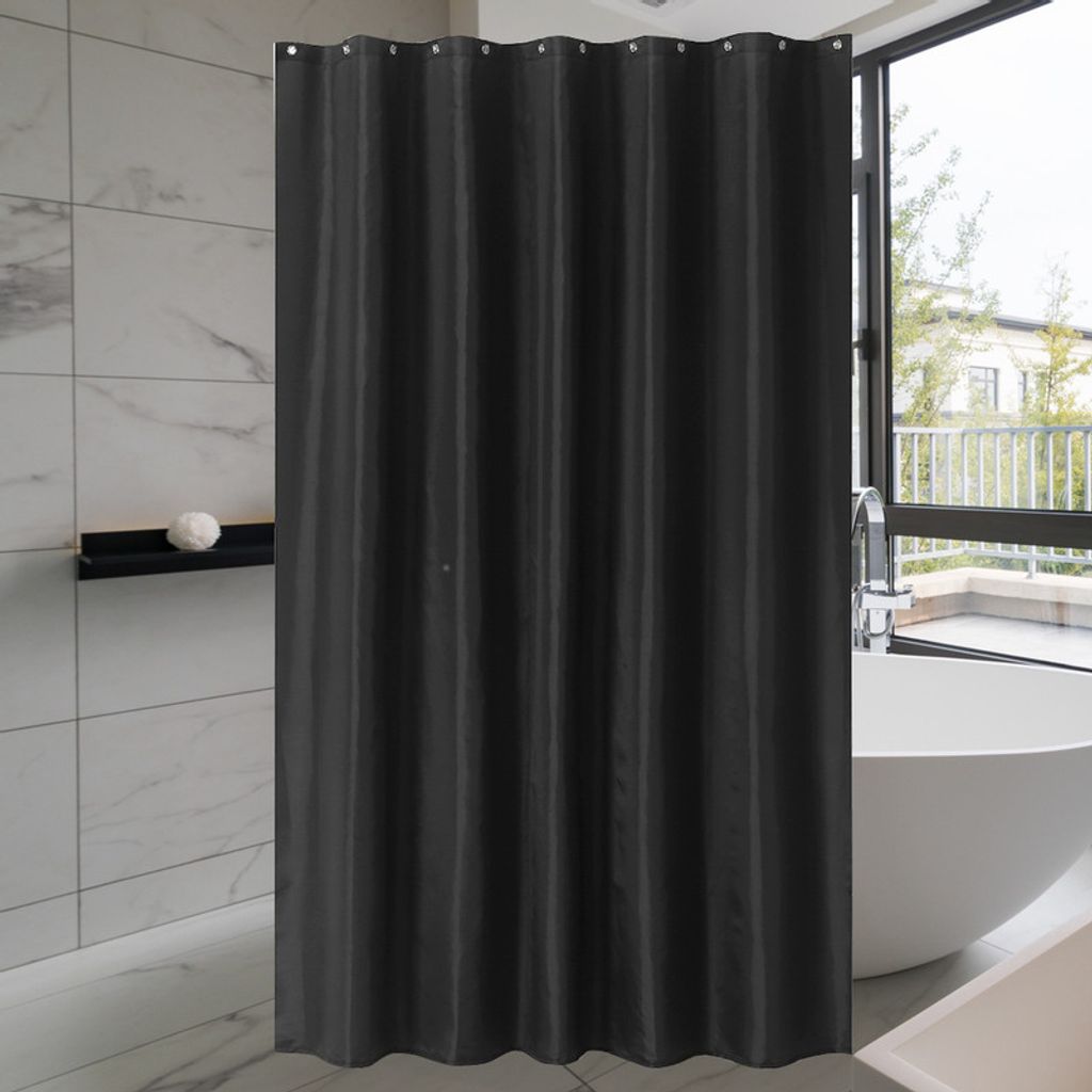 Duschvorhang für Badzimmer Wasserdicht Anti Schimmel mit Haken Grau 180 x 200cm