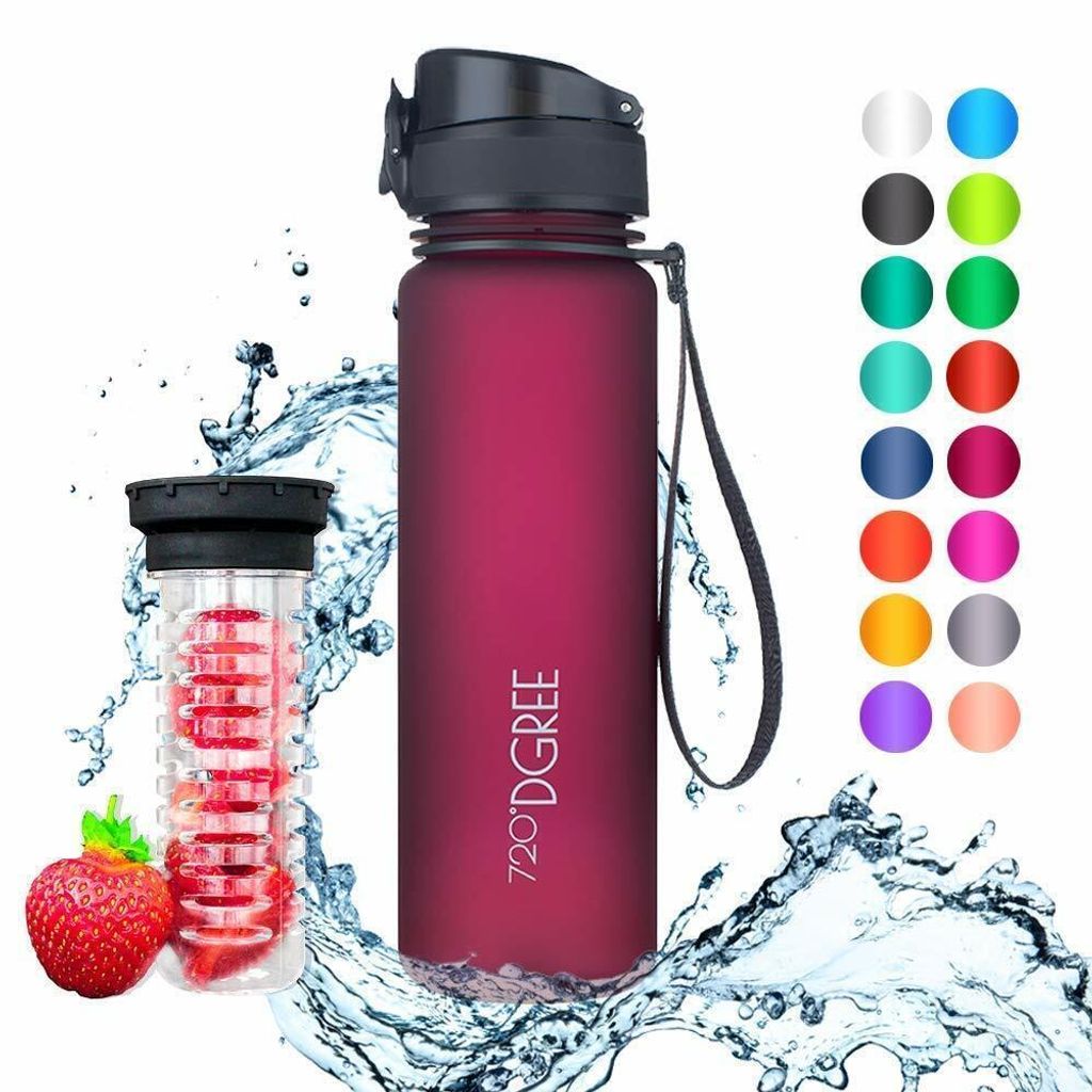 Trinkflasche Sportflasche Wasserflasche mit Fruchteinsatz Flasche 700ml BPA FREI