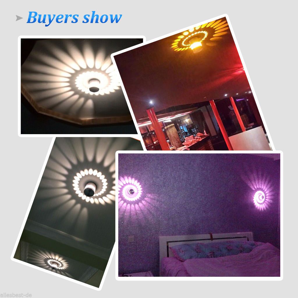 modern 1W LED Wandleuchte Wandlampe Leuchte Deckenleuchte Deckenlampe