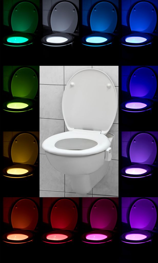 Smart LED Toiletten Beleuchtung mit 8 Farben und Bewegungssensor