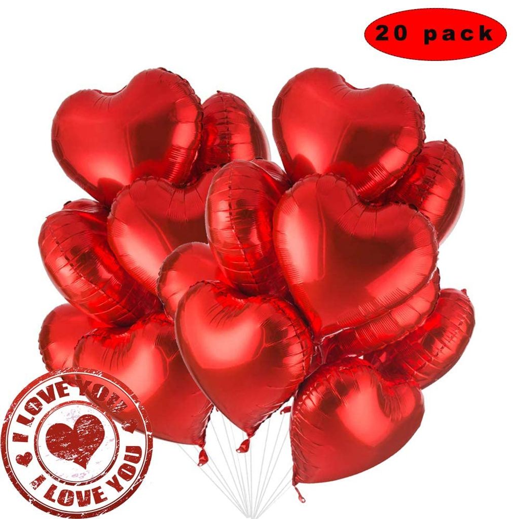 XXL Herz Folienballon 60 cm Ballon auch für Helium Valentinstag Liebe Hochzeit