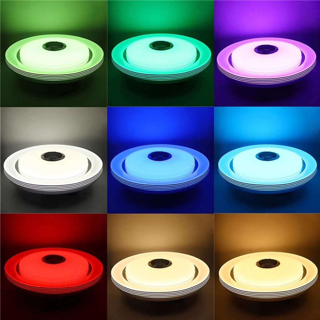 DIMMBAR 120W LED Deckenleuchte Deckenlampe MP3 bluetooth Lautsprecher APP Remote