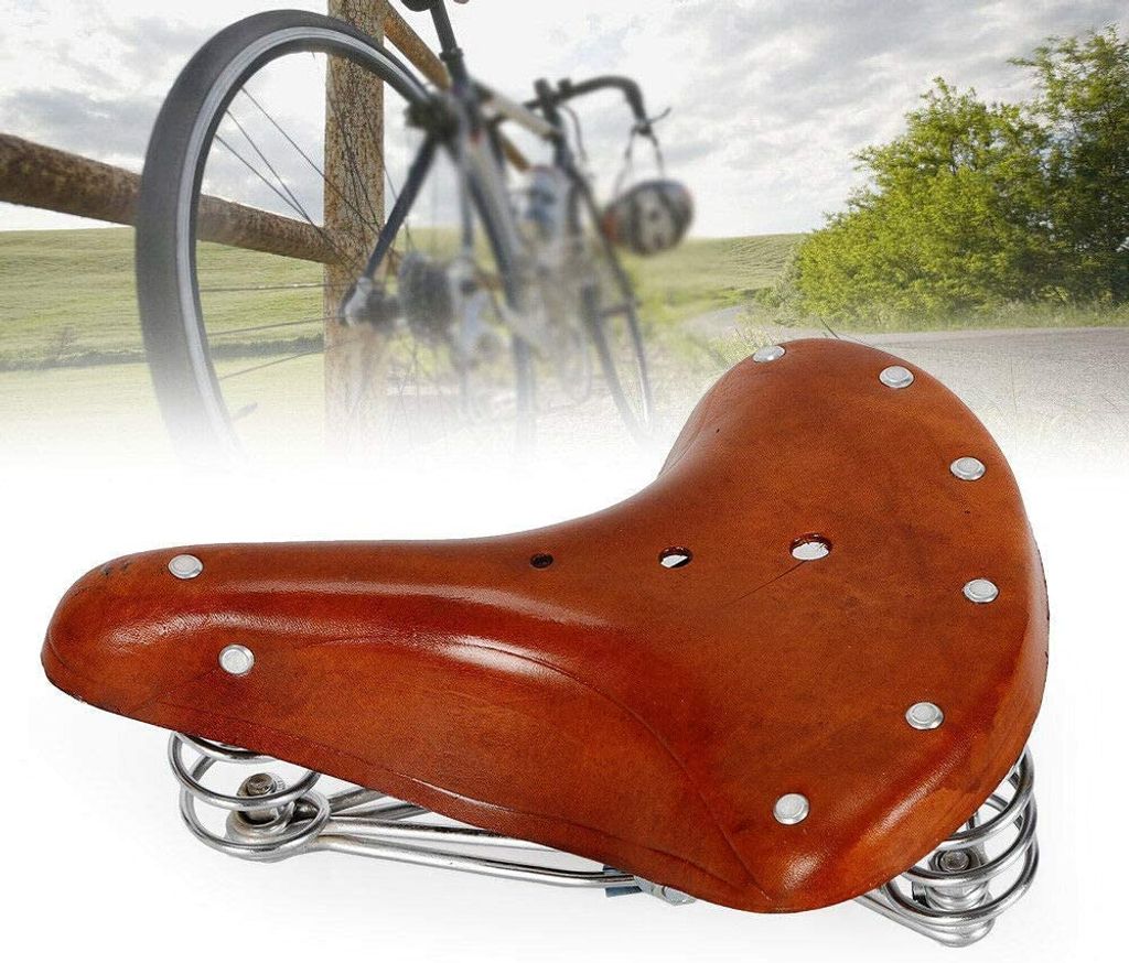 Universell Komfort FahrradsattelLedersattel  Sattel Retro Vintage Fahrradsitz