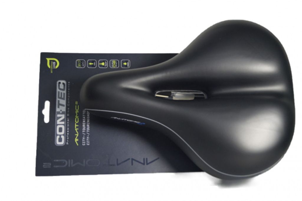 Contec Unisex Fahrrad Gel Mountainbike Sattel Anatomic 2 TS MTB Braun Komfort