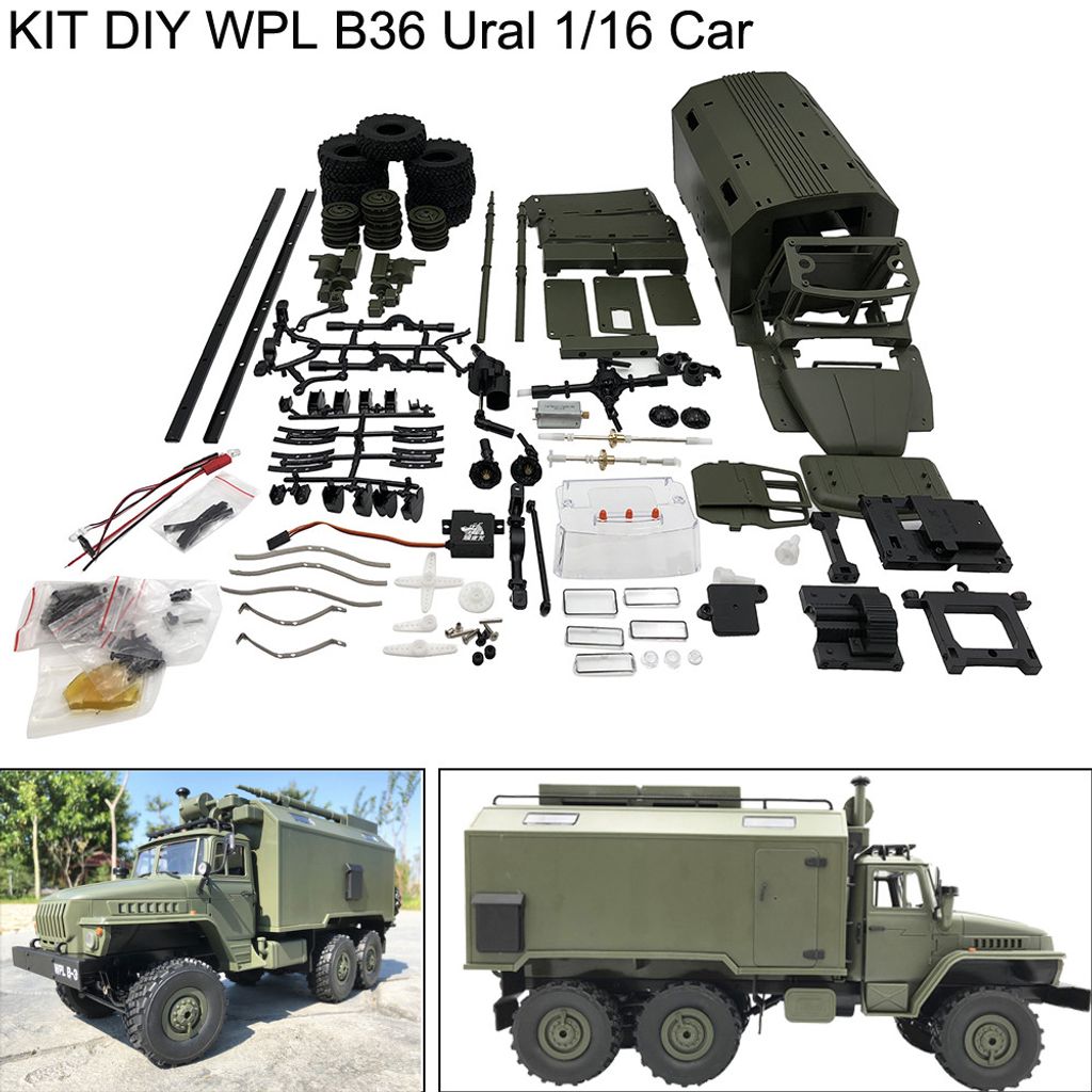 WPL Ural 1:16 RC Car Militär LKW Befehl Fahrzeug Klettern RC Car B36 6WD 2.4G