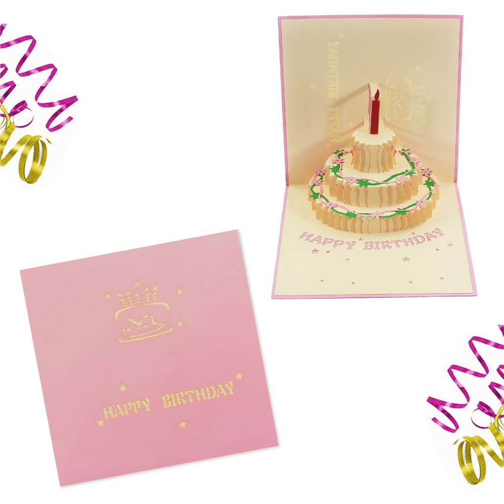 3D 18ter Geburtstag Umschlag Grußkarten -Doppelkarten Glückwunschkarte