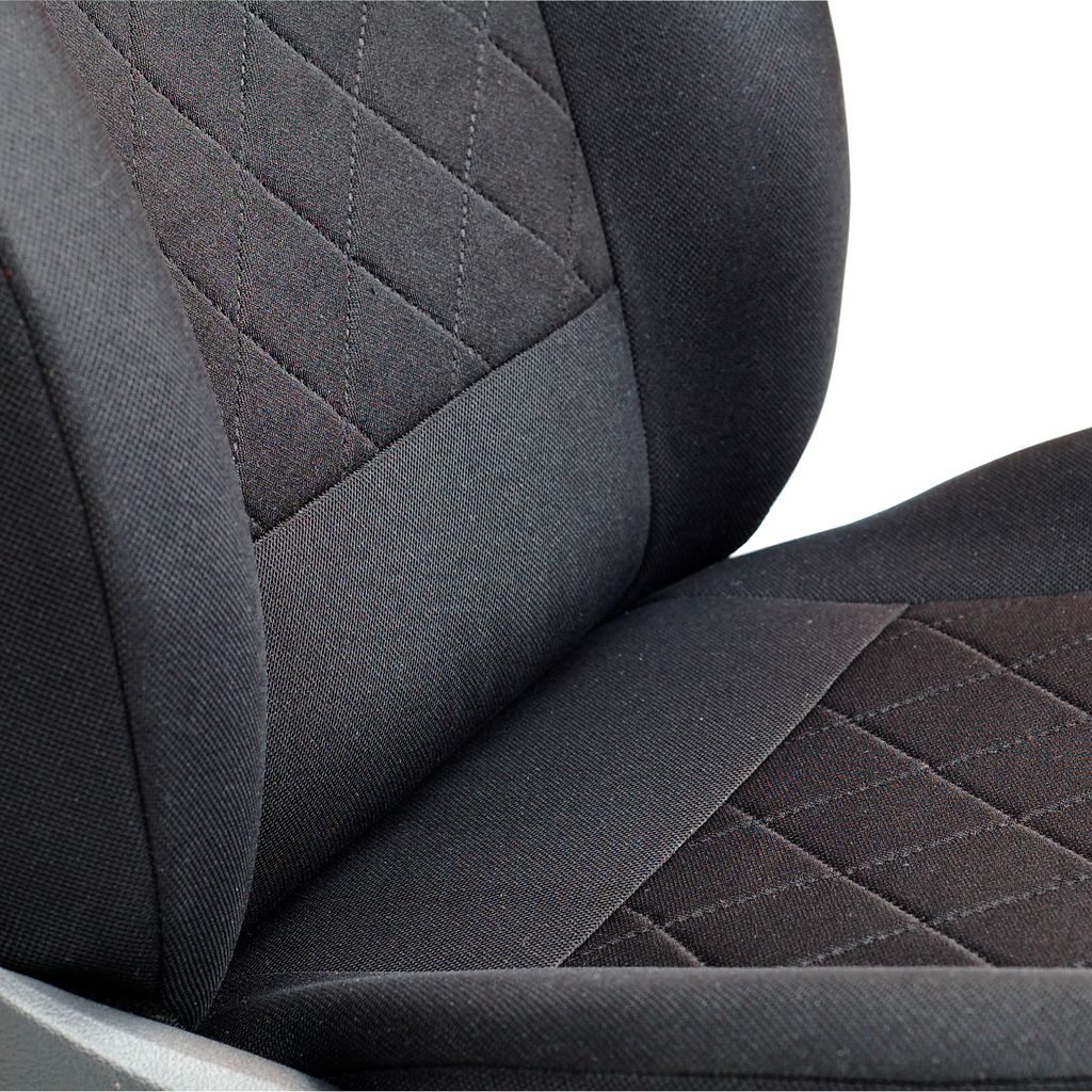 Schwarz-graue Dreiecke Sitzbezüge für PEUGEOT EXPERT Autositzbezug SET 1+2