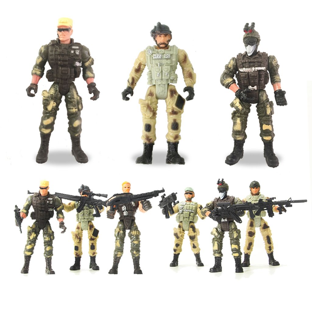 24 Stück 5-6cm Realistische Armee Soldaten & Polizei Spielfiguren Spielzeug