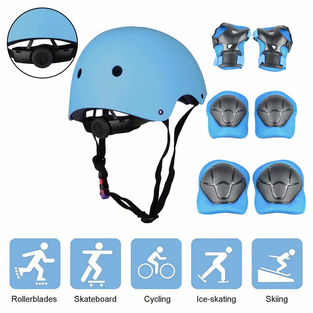 Schonerset Kinder Protektoren Schutzausrüstung Helm Skateboard Fahrrad 3-9 Jahre