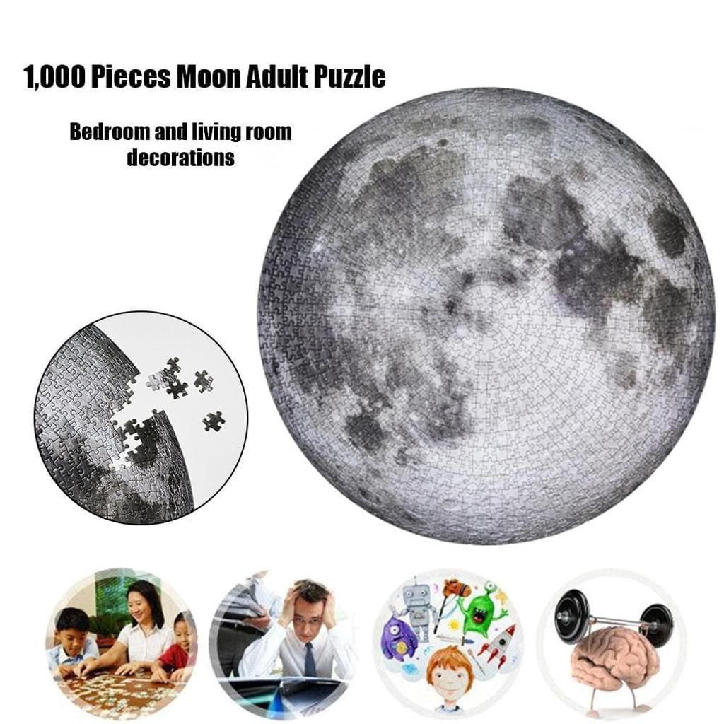 Kreative runde Mond Erde Planeten Puzzles Dekompression Spielzeug 1000 Stück