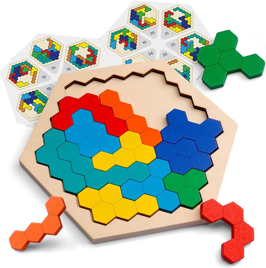 Holzpuzzle Tangram Puzzlespiel Knobelspiel Kinder Pädagogisches Spielzeug