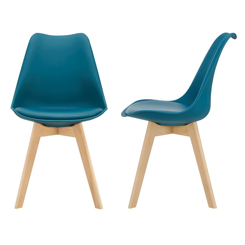 2x Esszimmerstuhl Whise blau Stuhl Set Stühle Sitzgruppe Küchenstuhl Essstuhl