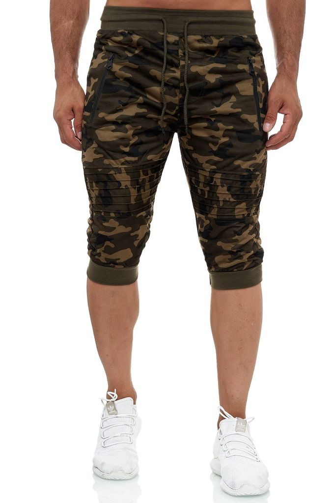 Herren Cargo Shorts Bermuda Vintage Camo Kurze Hosen Cargohose Sporthose Pants