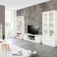 TV-Board Sideboard Fernsehschrank in Weiss 160 x 48 x 45 cm Landhausstil