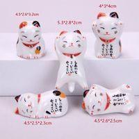 Glückliche Katze Stäbchen Halter japanische Keramik Stäbchen Pflege Keramik XJ
