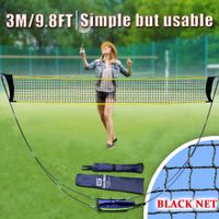 QISE Tragbares Badmintonnetz mit St/änder-Tragetasche Hinterh/öfe Keine Werkzeuge oder Pf/ähle erfor Einfache Einrichtung f/ür Au/ßen- // Innenpl/ätze zusammenklappbarem Volleyball-Tennis-Badmintonnetz
