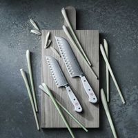 japanisches Kochmesser sehr scharf W/ÜSTHOF Santoku mit Kullen Sushi Messer Edelstahl 1040231317 wei/ßer Griff 17 cm Klinge Classic White