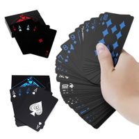 Schwarz Kunststoff PVC Poker Wasserdichte Magic Spielkarten Tisch Spiel YR