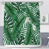 Schimmelbeweis Polyester Digitales Drucken Badvorhang Duschvorhangringe Vorhang