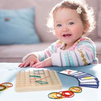Montessori Geometrisches Holz Geoboard Spielzeug Puzzle für Kinder