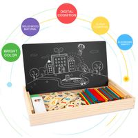 Multifunktionen Zahlen Rechnen Montessori Mathe Lernbox Holz Kind Spielzeug