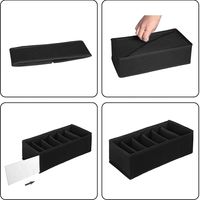 3 x Grau Aufbewahrungsbox für Unterwäsche Socken Bra Krawatten Organizer Box