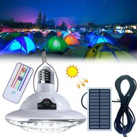 22 LED Solarbetriebene Camping Lampe Fernbedienung mit Solarpanel Außen 15w