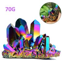 Natürliche Quarz Kristall Regenbogen Titan Mineral Heilstein Cluster Stab