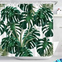 Schimmelbeweis Polyester Digitales Drucken Badvorhang Duschvorhangringe Vorhang