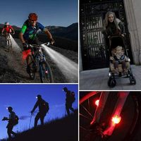 6x ROT Fahrrad Rücklicht Lampe Fahrradlicht LED Silikon Vorne Hinten Beleuchtung