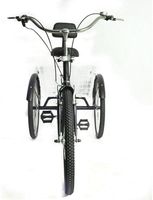 DIFU Senioren Dreirad Erwachsene 24 Zoll 7 Geschwindigkeit 3 Rad Fahrrad Tricycle mit Rückenlehne und Korb für Outdoor Sports Shopping 