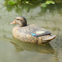 echter Hingucker Tierfigur Ente aus Kunststoff Vogel Duck Teich Schwimmente 