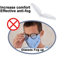 Anti-Beschlag-Effekt 50 St/ück selbstklebende Schutzstreifen Nasensteg-Pads aus Memoryschaum f/ür Masken