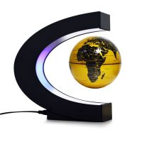 3"Magnetschwebebahn Floating Globe Weltkarte LED-Licht Schreibtisch Dekoration