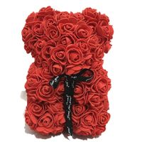 exklusiver Teddyb/är aus roten Rosen f/ür den perfekten Hochzeitstag POZY Blumenb/är mit Geschenkbox einzigartiges Geschenk f/ür Freundin zum Geburtstag /& Jahrestag ewige Rosen mit voller Farbe