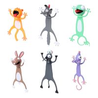 3D Stereo Karikatur reizende Tier Lesezeichen Nette Katzen Kaninchen Lustige Studenten Kind Geschenk BST/&BAO Tier Lesezeichen f/ür Kinder