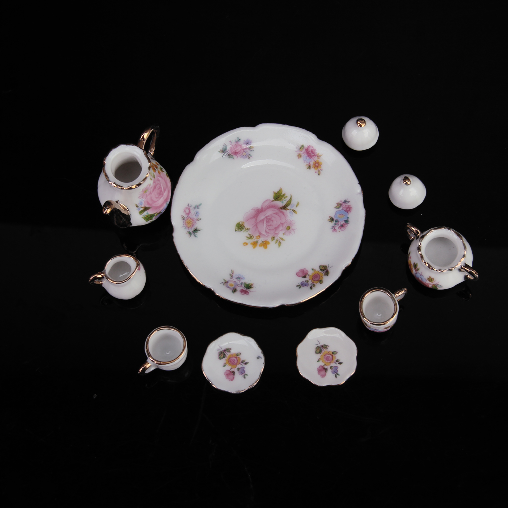 Puppenhaus Miniatur Speise Geschirr Porzellan Tee Set 15 Stk Gaensebluemch H5W1