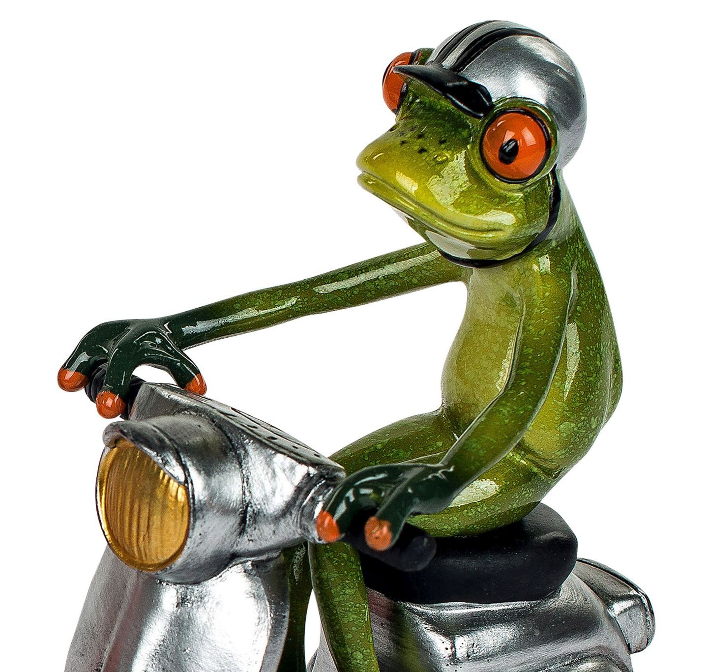 Formano Frosch auf Roller 15 x 16  cm Figur handbemalt