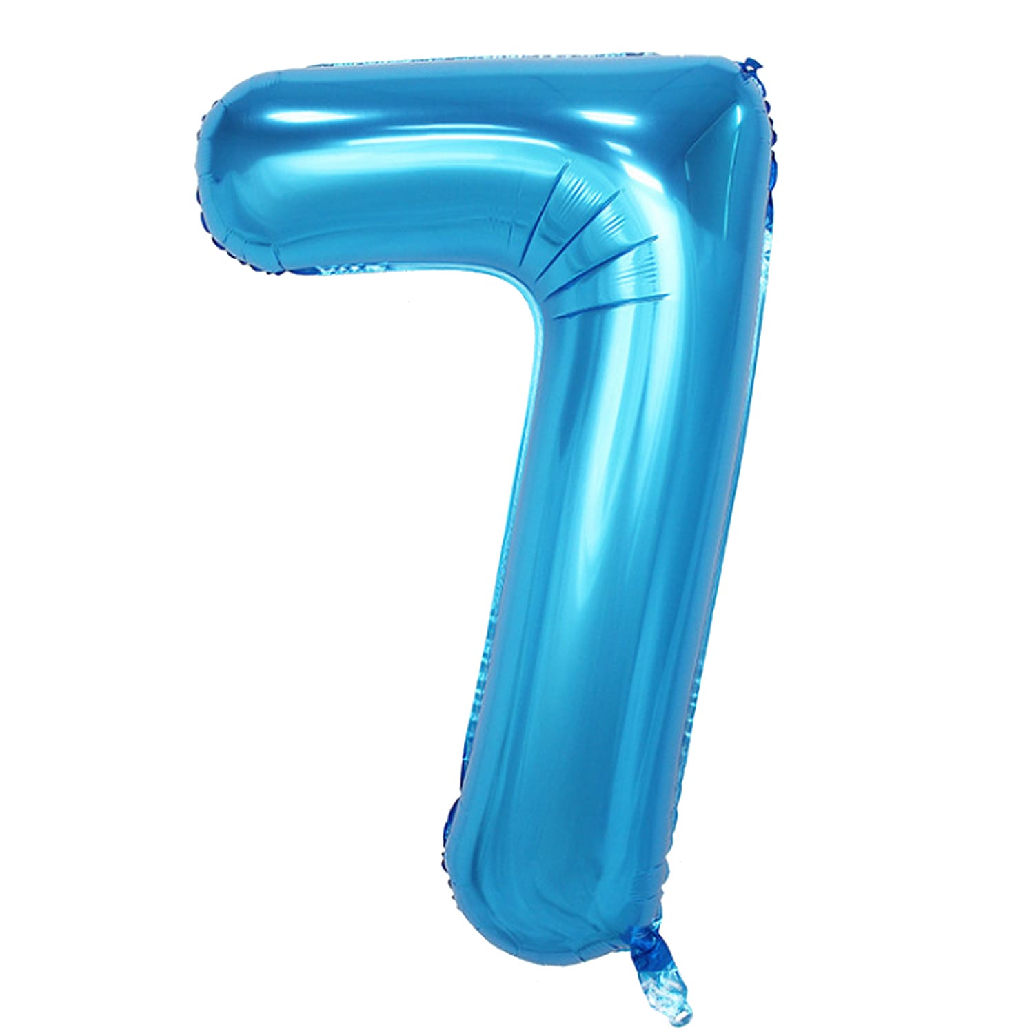 Oblique Unique® Folien Luftballon mit Zahl Nummer für Kinder Geburtstag Jubiläum Silvester Party Deko Folienballon in Blau Nr 1 Zahl wählbar 