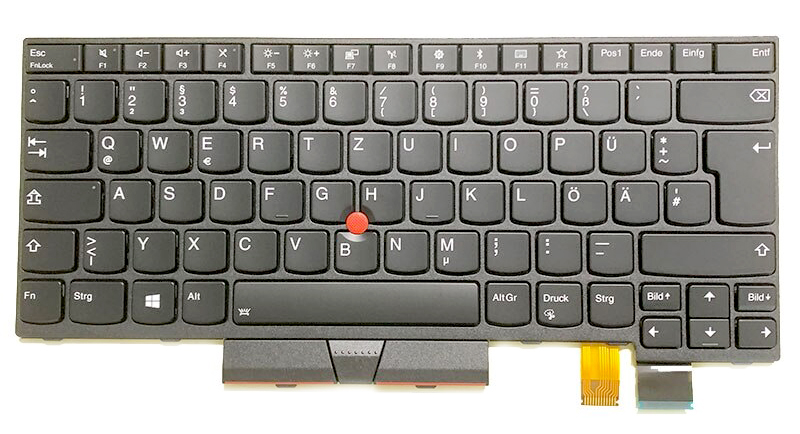 X-Comp Tastatur DE Schwarz mit Rahmen inkl Backlight für Lenovo ThinkPad T460P T460S T460 S2 Serie Pointer inkl 